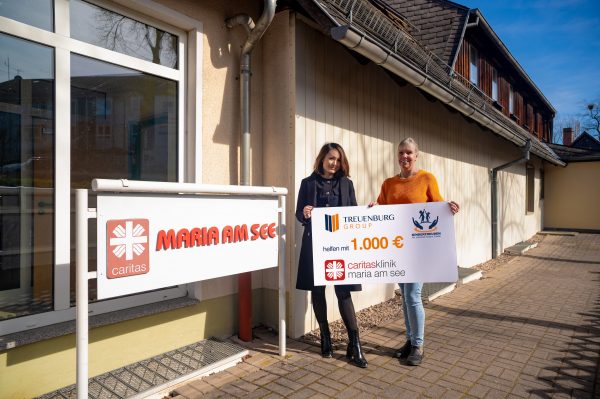 TREUENBURG Group and Stiftung Kinderfreuden support the Caritas Clinic Maria am See with a donation of 1,000 euros